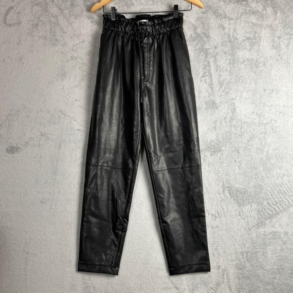 Abercrombie & Fitch Faux Leather Pants S Black Quiet Luxury Soft Alternative